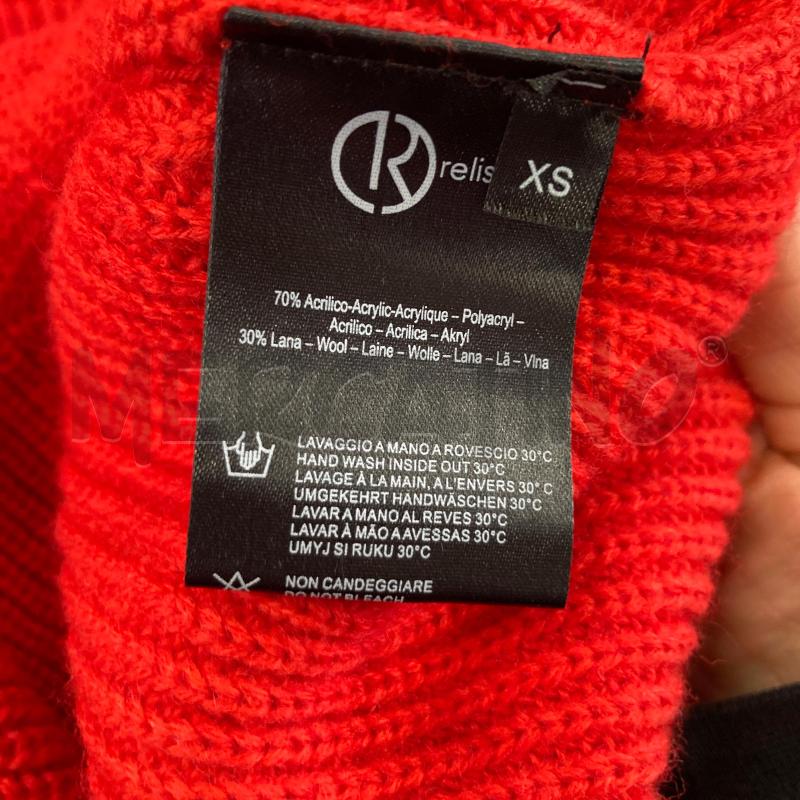 VESTITO DONNA ROSSO RELISH MAGLIA CATENA ORO | Mercatino dell'Usato Carmagnola 4