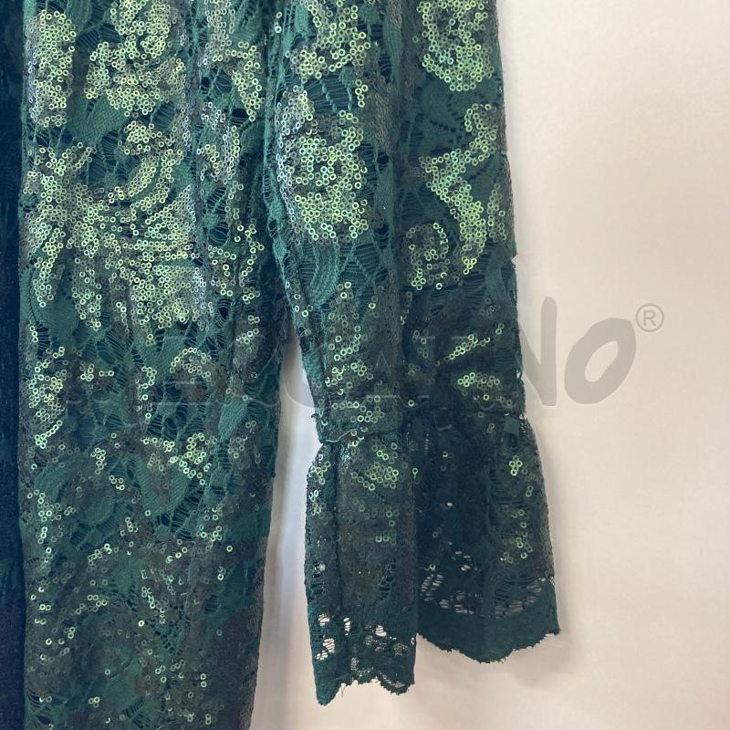 VESTITO DONNA TSJ TWIN SET VERDE PIZZO PAIETTE  | Mercatino dell'Usato Carmagnola 2