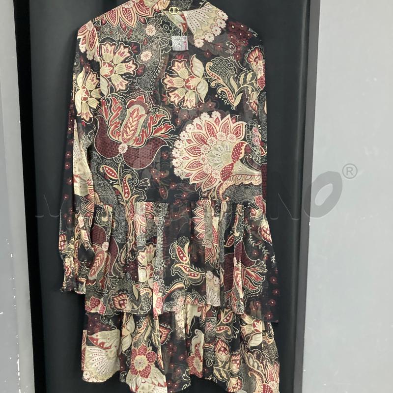 VESTITO DONNA TWINSET TRASP MARRONE BEIGE FIORI  | Mercatino dell'Usato Carmagnola 2