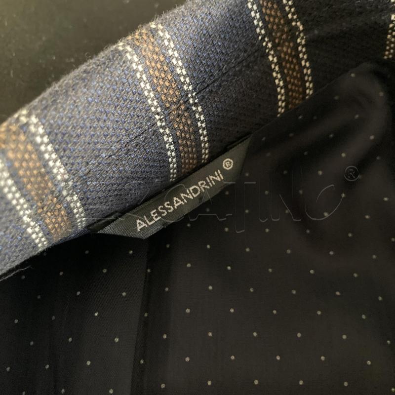 VESTITO UOMO BLU ALESSANDRINI GESSATO DOPPIO PETTO  | Mercatino dell'Usato Carmagnola 3