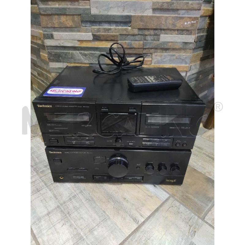 AMPLIFICATORE + PIASTRA CASSETTE TECHNICS X102 | Mercatino dell'Usato Settimo torinese 1