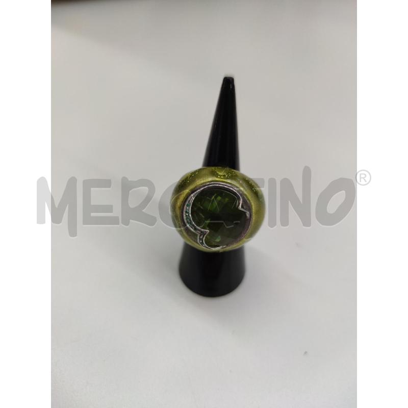 ANELLO DONNA ARTLINEA A  SMALTATO VERDE ACIDO ZIRCONE | Mercatino dell'Usato Settimo torinese 1
