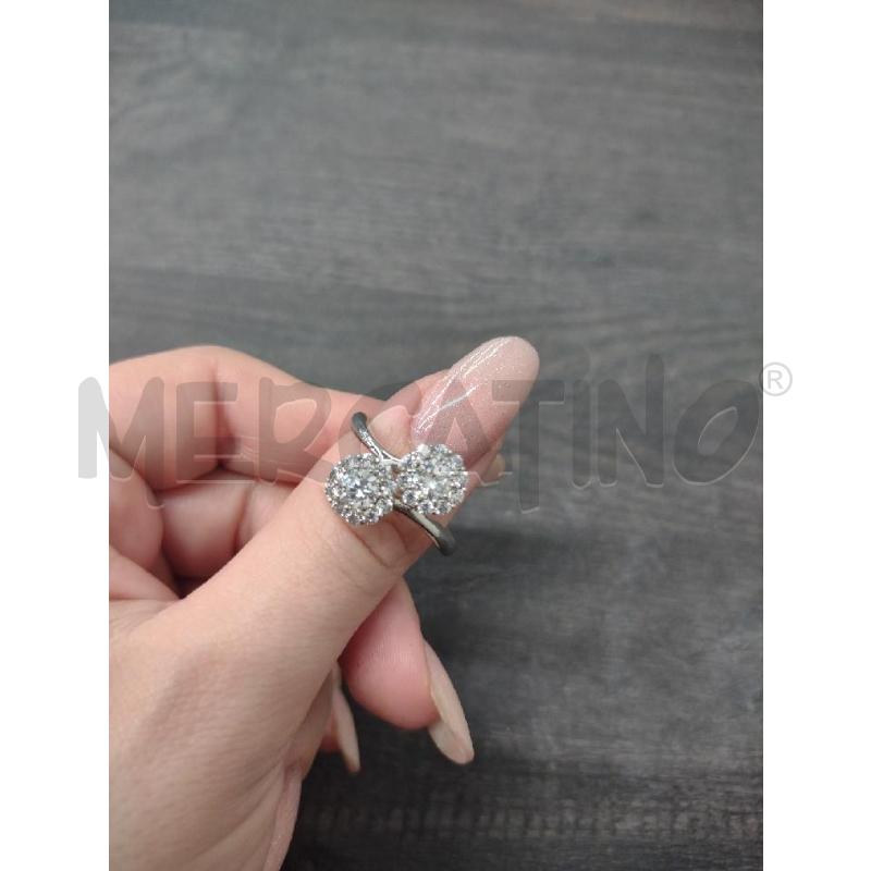ANELLO DONNA A 2 CERCHI ZIRCONI | Mercatino dell'Usato Settimo torinese 3