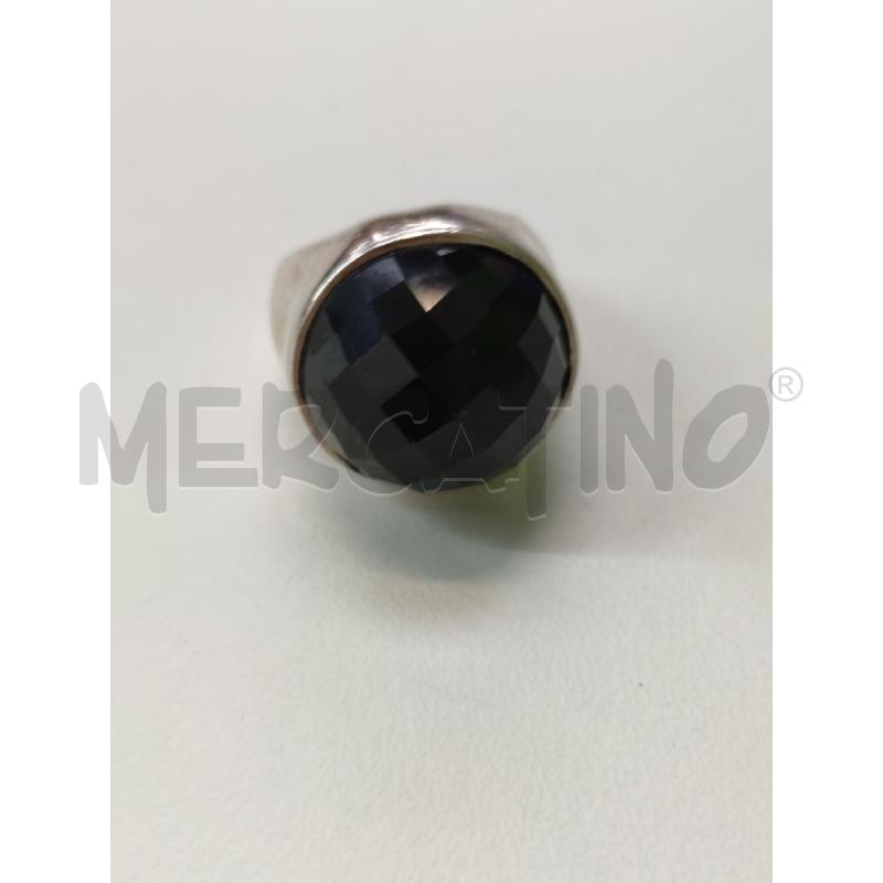 ANELLO DONNA A ZIRCONE NERO SFACCETTATO | Mercatino dell'Usato Settimo torinese 2