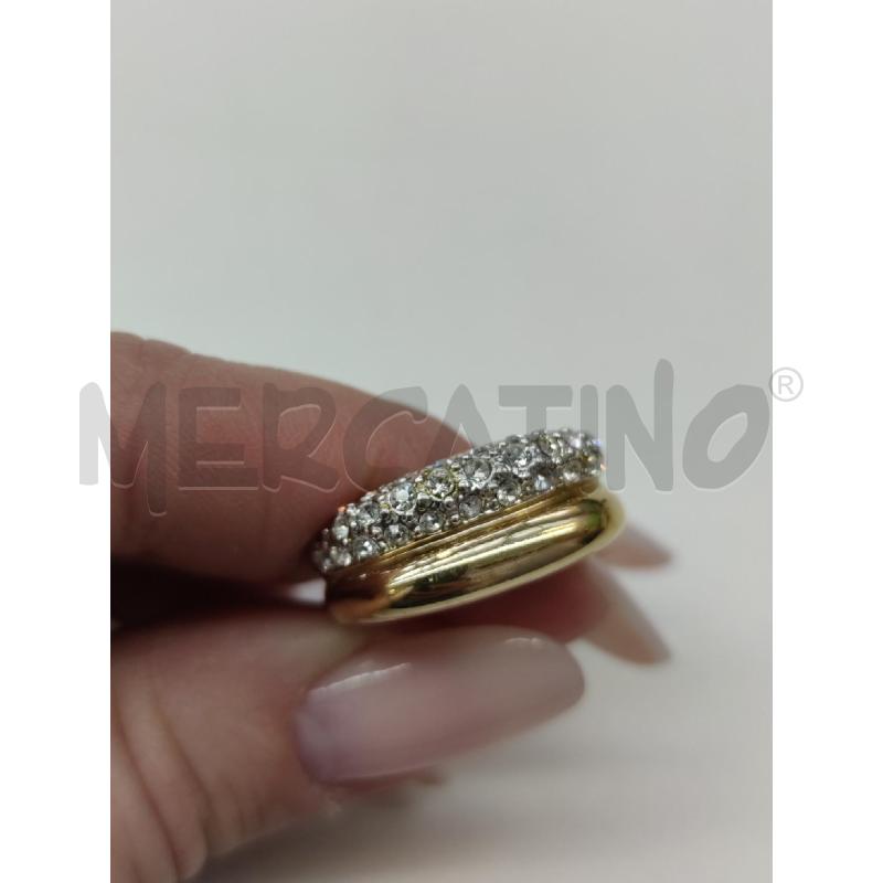 ANELLO DONNA CAMILLE LUCIE DOPPIA FASCIA DORATO ZIRCONCINI | Mercatino dell'Usato Settimo torinese 3