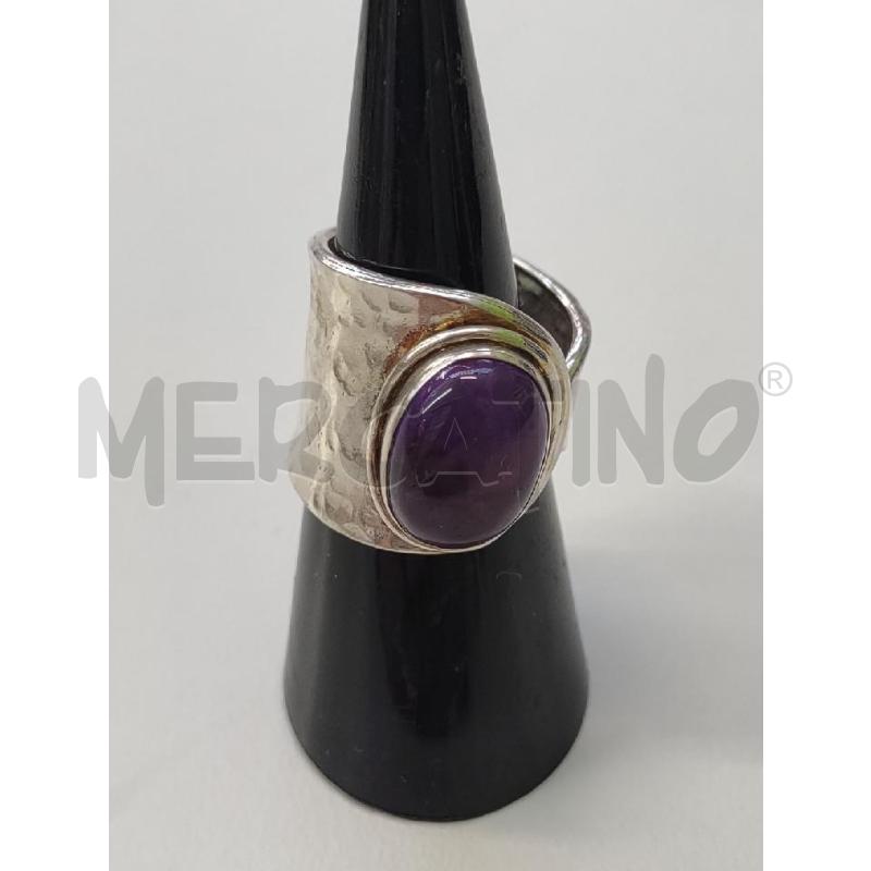 ANELLO SEMI APERTO PIETRA DURA OVALE VIOLA A | Mercatino dell'Usato Settimo torinese 3