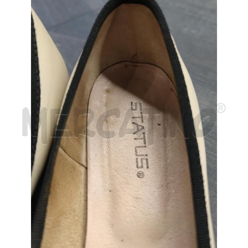 BALLERINA STATUS PELLE BEIGE PUNTA BERNICE NERA | Mercatino dell'Usato Settimo torinese 3