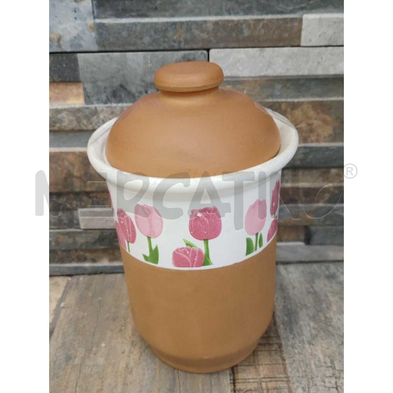 BARATTOLO TERRACOTTA BORDO FIORI  | Mercatino dell'Usato Settimo torinese 1