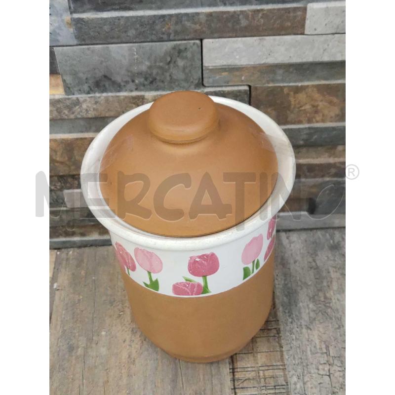 BARATTOLO TERRACOTTA BORDO FIORI  | Mercatino dell'Usato Settimo torinese 2