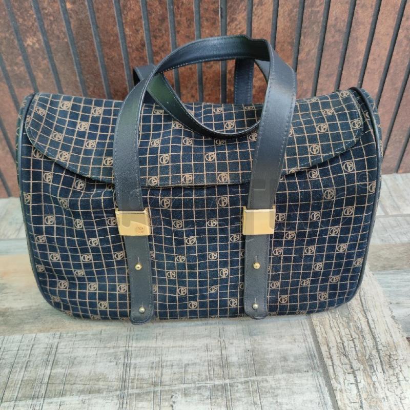 BAULETTO NAZARENO GABRIELLI BLU PELLE FANTASIA | Mercatino dell'Usato Settimo torinese 1