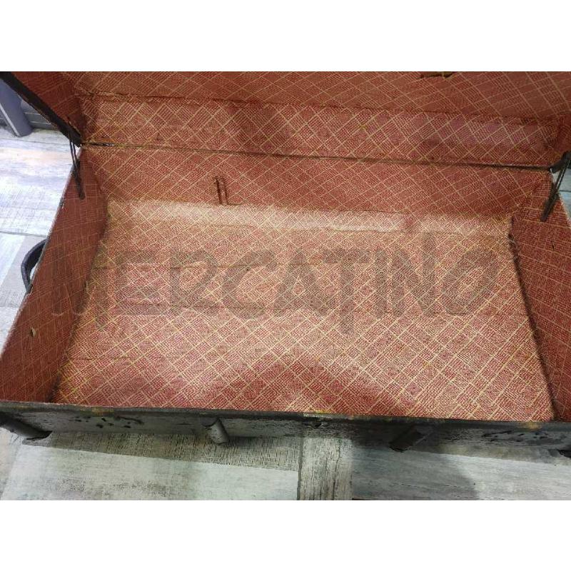 BAULE MARRONE SCURO 100X58 ANTICO  | Mercatino dell'Usato Settimo torinese 4