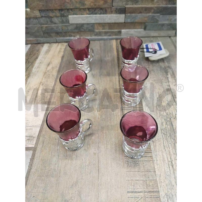 BICCHIERI PZ. 6 DECOR CRISTALLERIE | Mercatino dell'Usato Settimo torinese 1