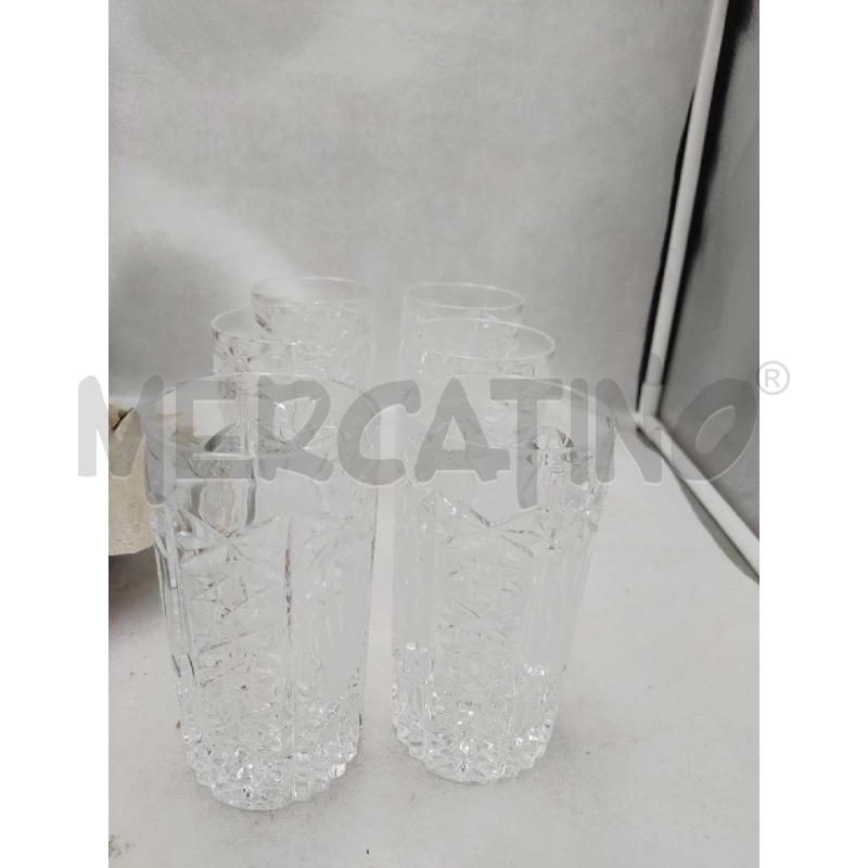 BICCHIERI SET DA 6 CRISTALLO FIORI  | Mercatino dell'Usato Settimo torinese 1