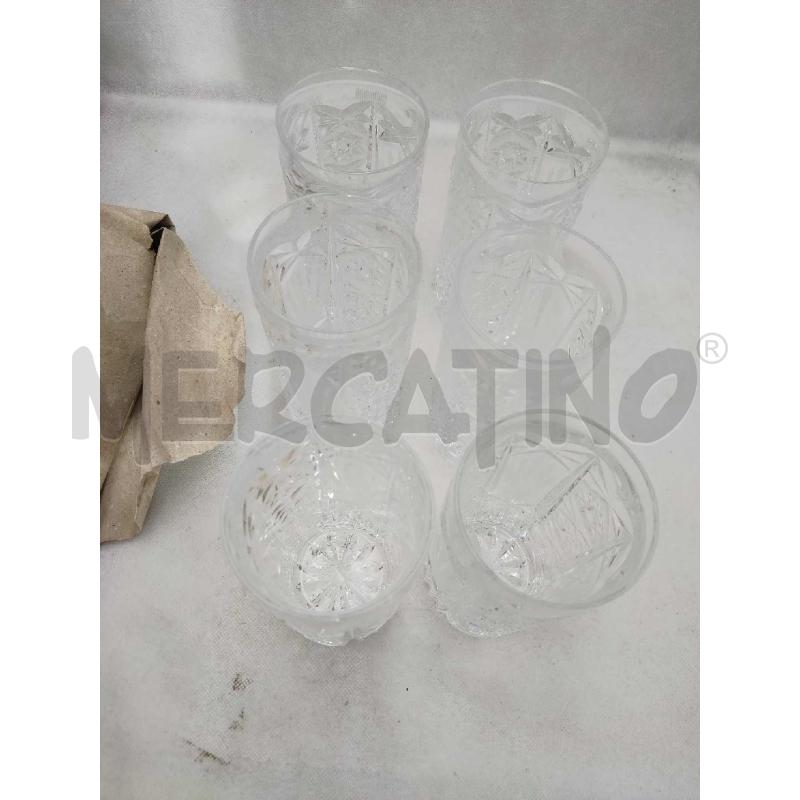 BICCHIERI SET DA 6 CRISTALLO FIORI  | Mercatino dell'Usato Settimo torinese 3