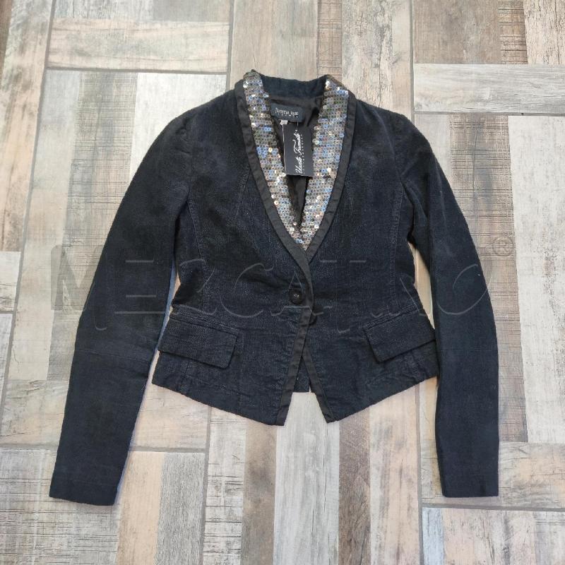 BLAZER DONNA PATRIZIA PEPE VELLUTO NERA PAILLETTES | Mercatino dell'Usato Settimo torinese 1