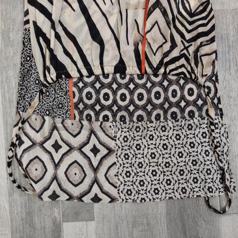 BLUSA DONNA MANILA GRACE BEIGE NERA RIGHE ELASTICO | Mercatino dell'Usato Settimo torinese 2