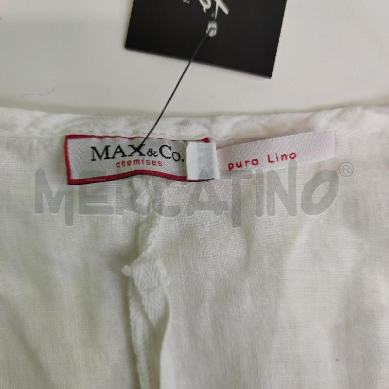 BLUSA DONNA MAX&CO LINO BIANCA PIZZO | Mercatino dell'Usato Settimo torinese 3