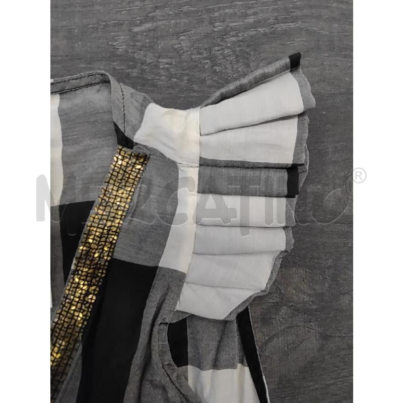 BODY DONNA PINKO QUADRETTI GRIGI NERI SCOLLO V PAILLETTES DORATE | Mercatino dell'Usato Settimo torinese 5