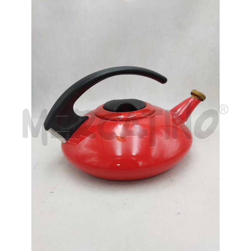 BOLLITORE SMALTATO ANNI 70 ROSSO DESIGN  | Mercatino dell'Usato Settimo torinese 1