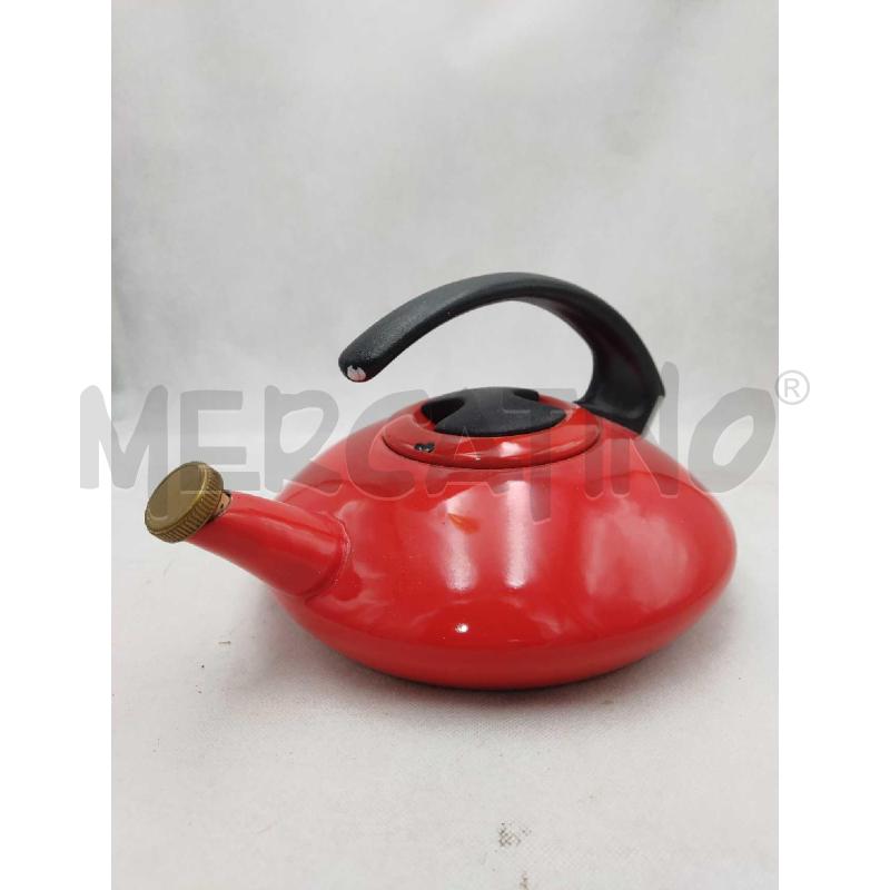 BOLLITORE SMALTATO ANNI 70 ROSSO DESIGN  | Mercatino dell'Usato Settimo torinese 3