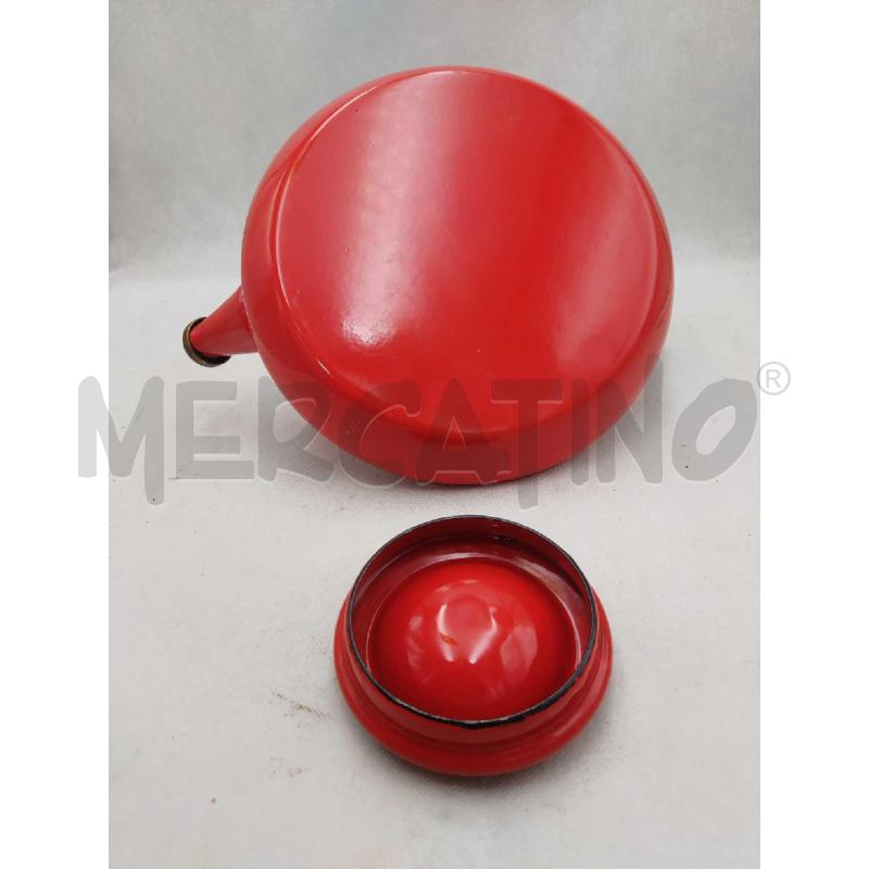 BOLLITORE SMALTATO ANNI 70 ROSSO DESIGN  | Mercatino dell'Usato Settimo torinese 4