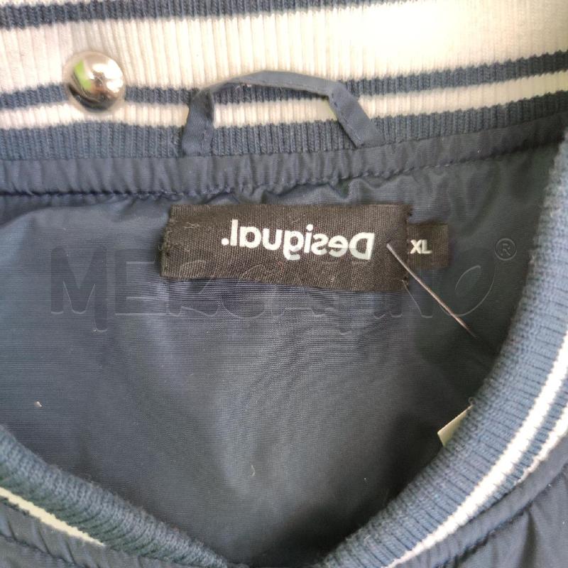 BOMBER UOMO DESIGUAL BLU MANICHE GRIGIE | Mercatino dell'Usato Settimo torinese 4