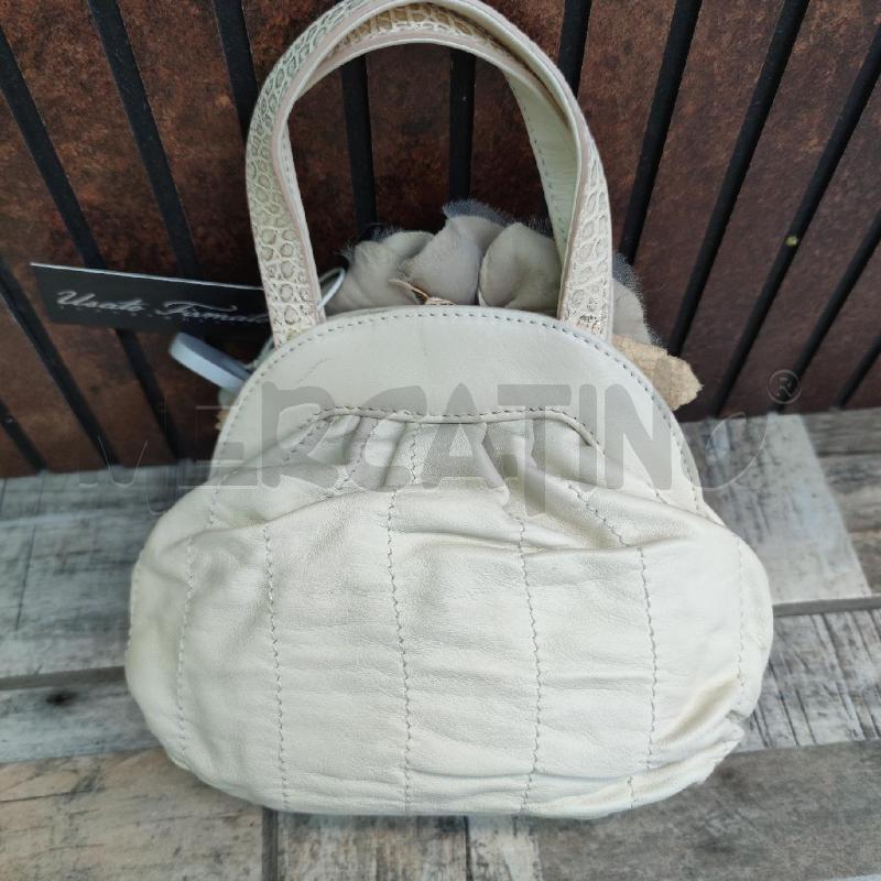 BORSA A MANO BRACCIALINI PELLE FIORELLINI | Mercatino dell'Usato Settimo torinese 2
