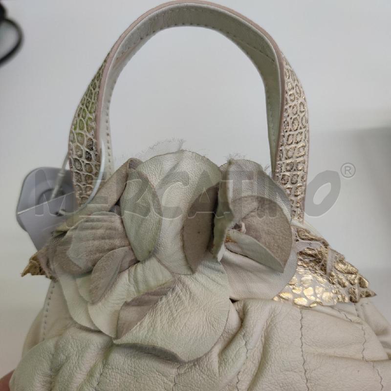 BORSA A MANO BRACCIALINI PELLE FIORELLINI | Mercatino dell'Usato Settimo torinese 3