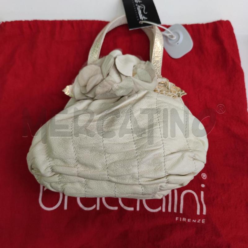 BORSA A MANO BRACCIALINI PELLE FIORELLINI | Mercatino dell'Usato Settimo torinese 5
