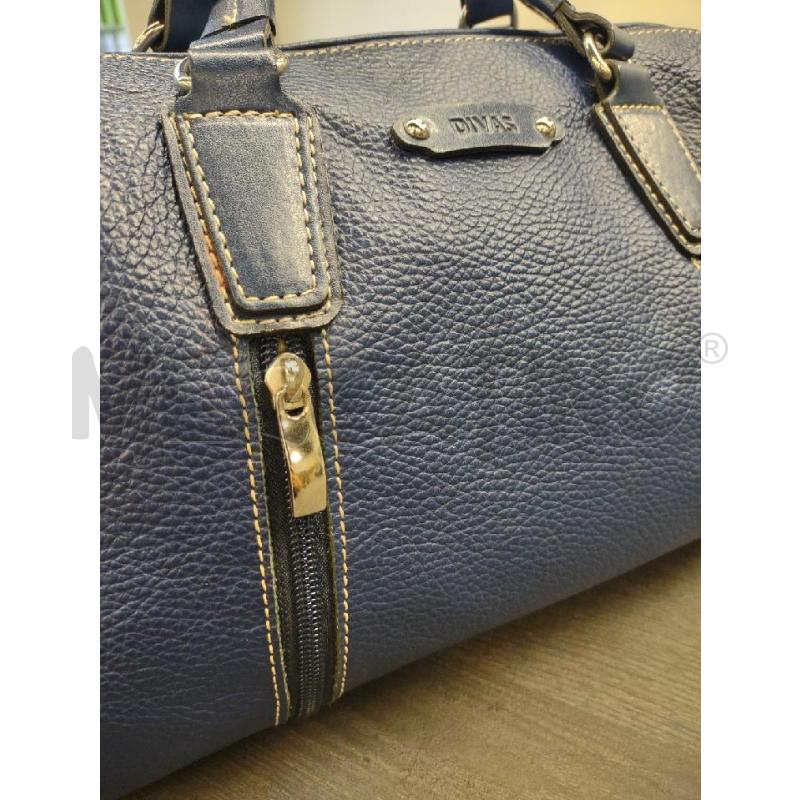 BORSA A MANO DIVA'S PELLE BLU  | Mercatino dell'Usato Settimo torinese 4