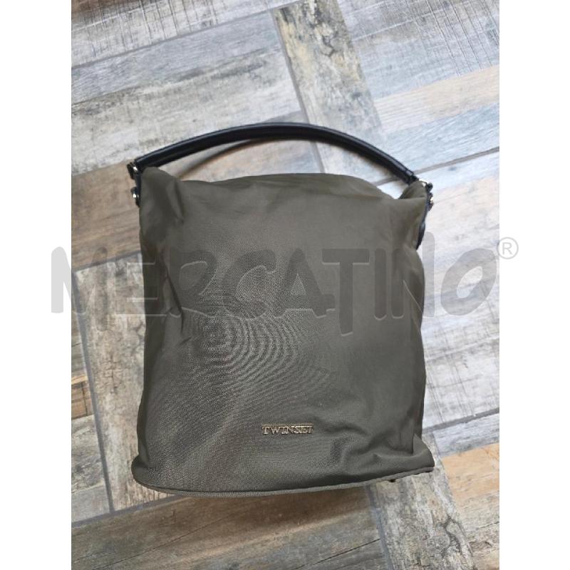 BORSA A SPALLA TWIN SET TESSUTO TECNICO VERDONE | Mercatino dell'Usato Settimo torinese 1