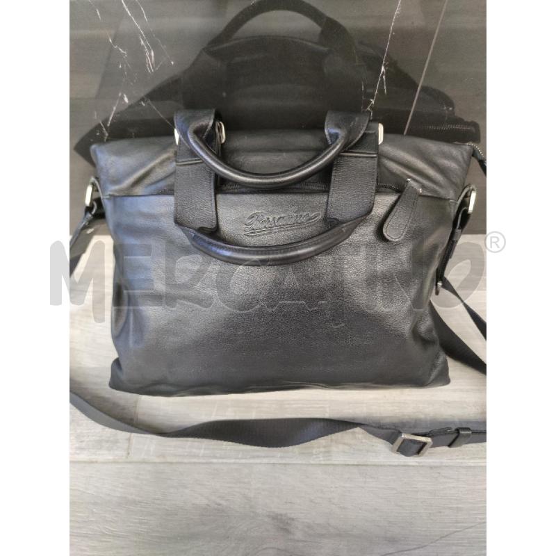 BORSA CON TRACOLLA BORSALINO PELLE NERA | Mercatino dell'Usato Settimo torinese 1