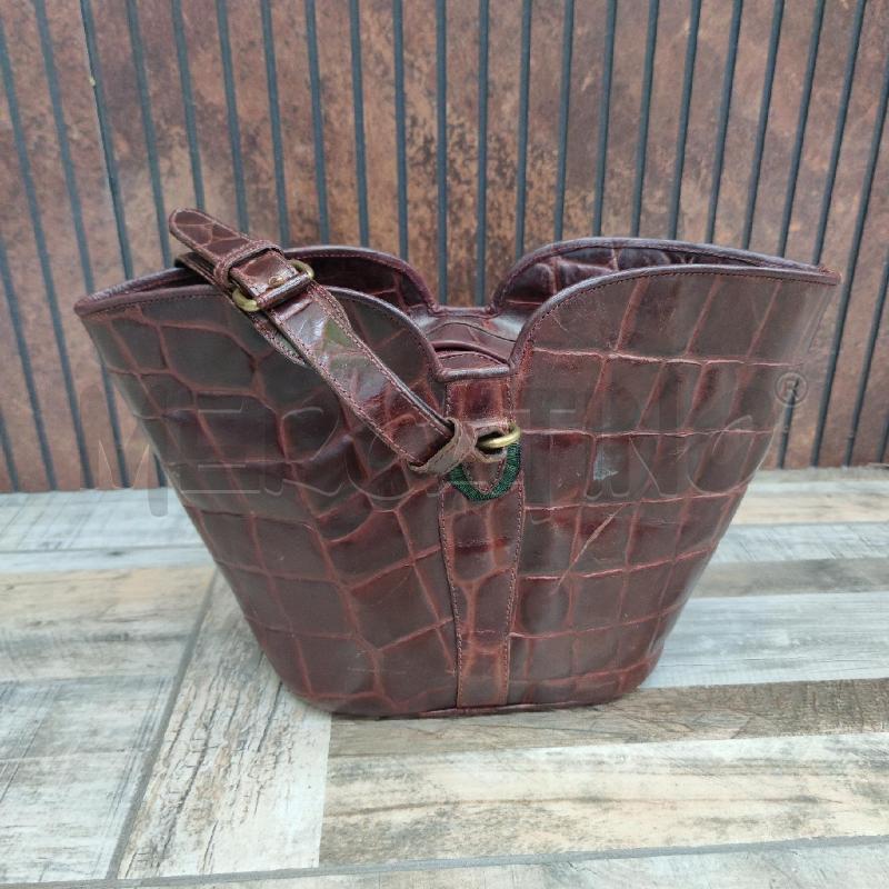 BORSA DANIEL&BOB PELLE MARRONE STAMPA COCCO | Mercatino dell'Usato Settimo torinese 1