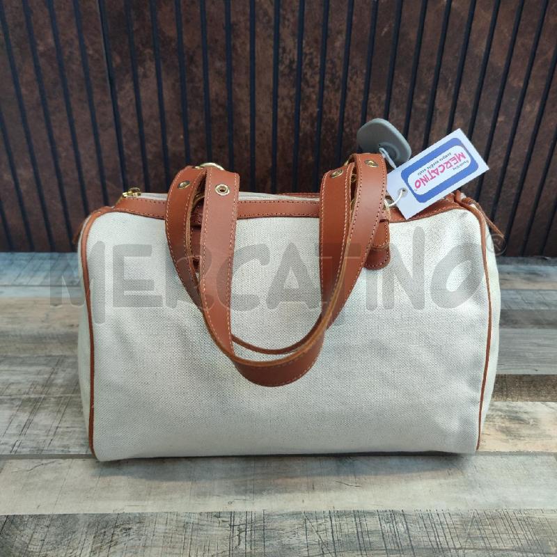 BORSA DONNA BONFANTI TELA BIANCA PROF. MARRONI | Mercatino dell'Usato Settimo torinese 1