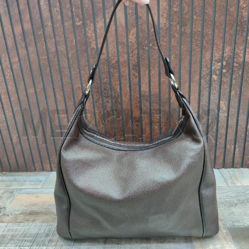 BORSA DONNA BORBONESE PELLE MARRONE STAMPA TAPIRO | Mercatino dell'Usato Settimo torinese 1