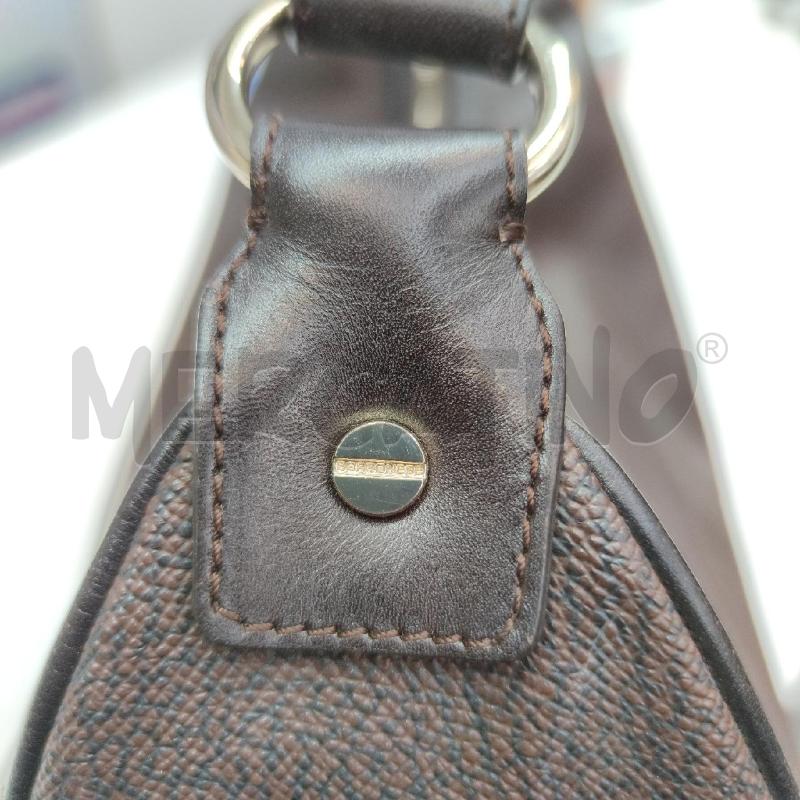 BORSA DONNA BORBONESE PELLE MARRONE STAMPA TAPIRO | Mercatino dell'Usato Settimo torinese 4