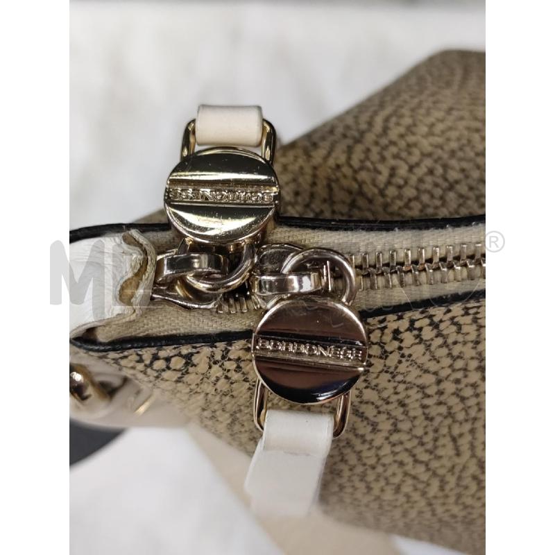 BORSA DONNA BORBONESE PELLE STAMPA TAPIRO BEIGE | Mercatino dell'Usato Settimo torinese 3