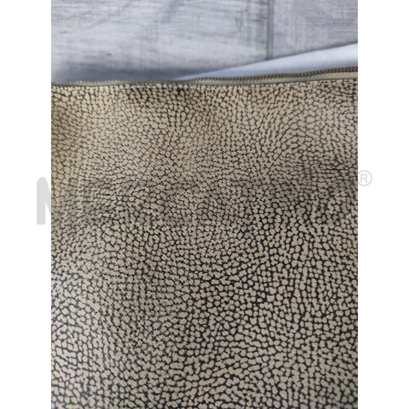 BORSA DONNA BORBONESE PELLE STAMPA TAPIRO BEIGE | Mercatino dell'Usato Settimo torinese 4