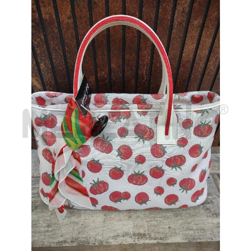 BORSA DONNA BRACCIALINI BIANCA POMODORI | Mercatino dell'Usato Settimo torinese 1