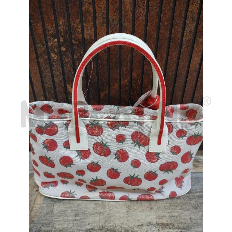 BORSA DONNA BRACCIALINI BIANCA POMODORI | Mercatino dell'Usato Settimo torinese 2