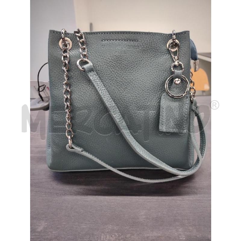 BORSA DONNA CHRISTIAN LAURIER AZZURRA PELLE | Mercatino dell'Usato Settimo torinese 1