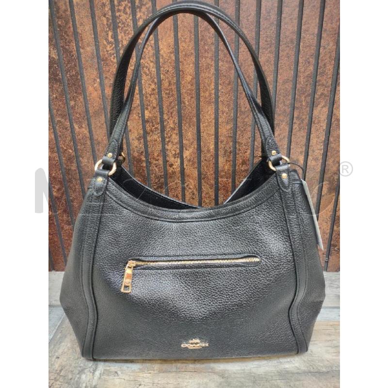 BORSA DONNA COACH PELLE MARTELLATA NERA  | Mercatino dell'Usato Settimo torinese 1