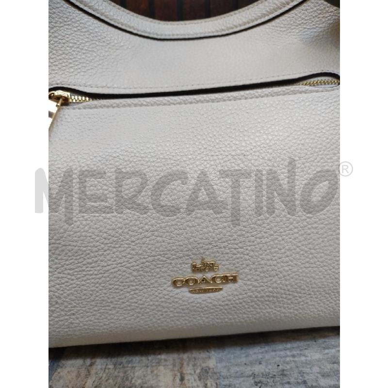 BORSA DONNA COACH PELLE MARTELLATA PANNA | Mercatino dell'Usato Settimo torinese 2