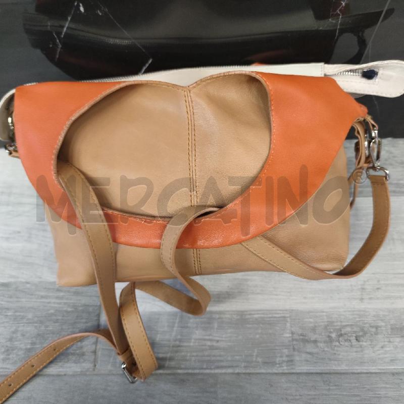 BORSA DONNA CROMIA IN PELLE CAMMELLO E ARANCIONE | Mercatino dell'Usato Settimo torinese 2