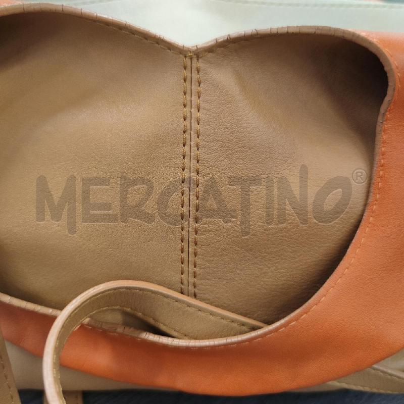 BORSA DONNA CROMIA IN PELLE CAMMELLO E ARANCIONE | Mercatino dell'Usato Settimo torinese 4
