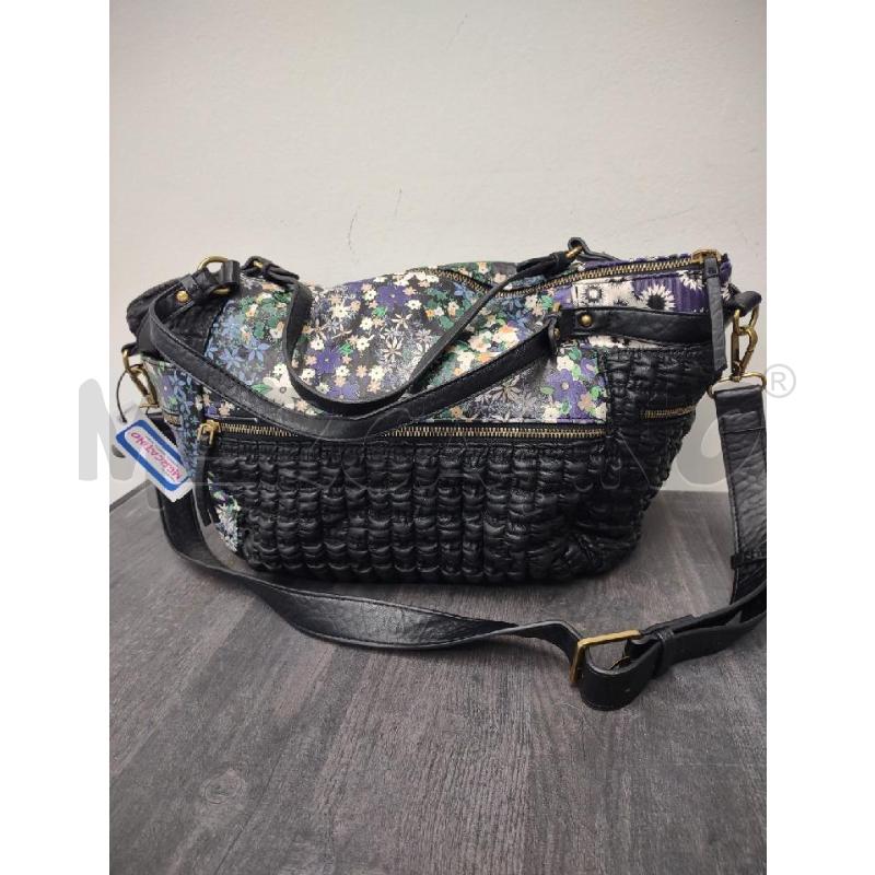 BORSA DONNA DESIGUAL NERA FIORELLINI TASCHE | Mercatino dell'Usato Settimo torinese 2