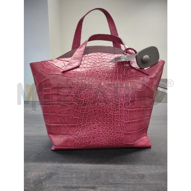 BORSA DONNA FURLA ROSA CALDO STAMPA COCCO PELLE | Mercatino dell'Usato Settimo torinese 1