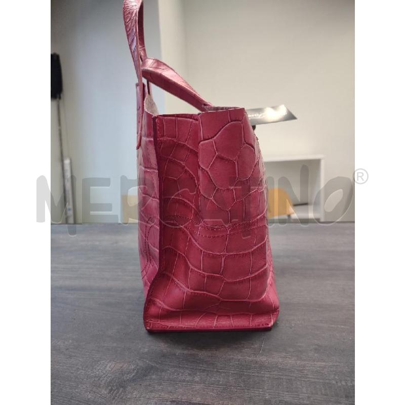 BORSA DONNA FURLA ROSA CALDO STAMPA COCCO PELLE | Mercatino dell'Usato Settimo torinese 2