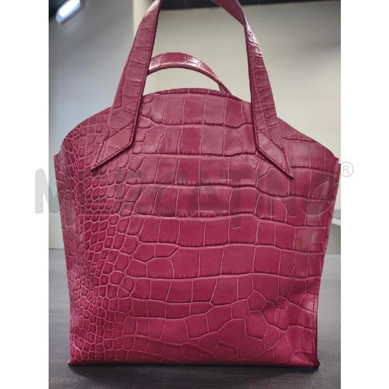 BORSA DONNA FURLA ROSA CALDO STAMPA COCCO PELLE | Mercatino dell'Usato Settimo torinese 3