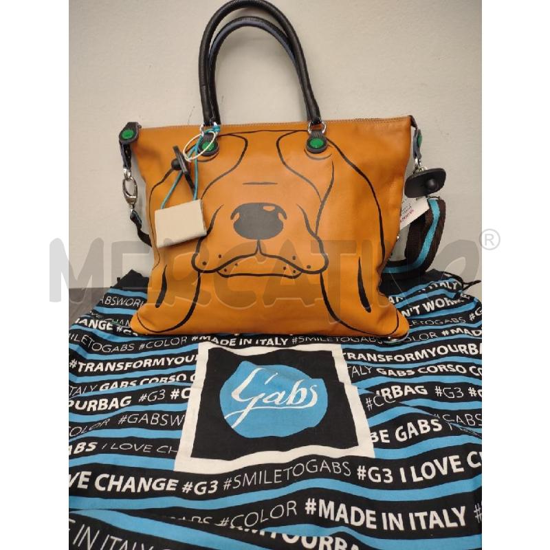 BORSA DONNA GABS LOVES ANIMALS JEANS PELLE CAMMELLO | Mercatino dell'Usato Settimo torinese 1